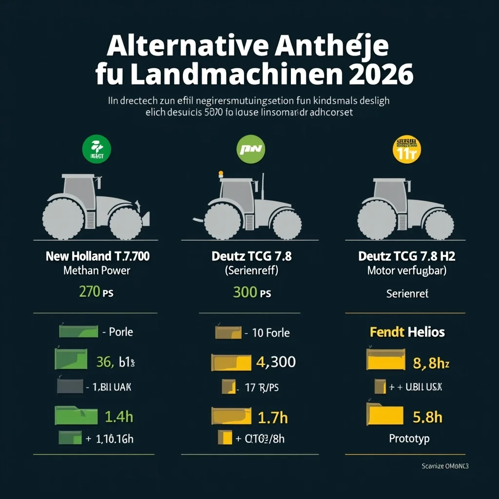 Alternative Antriebe für Landmaschinen: CNG, Wasserstoff und Elektro im Vergleich 2026